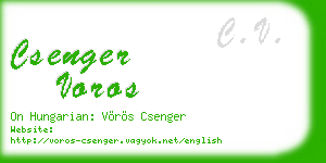 csenger voros business card